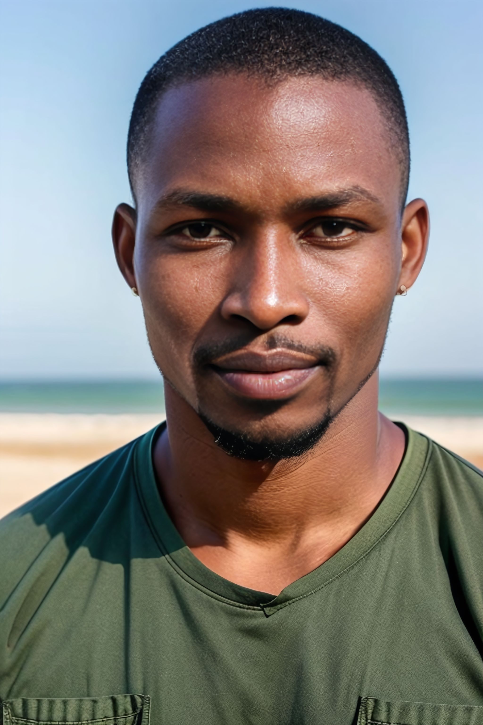 Portrait generated with Stable Diffusion.